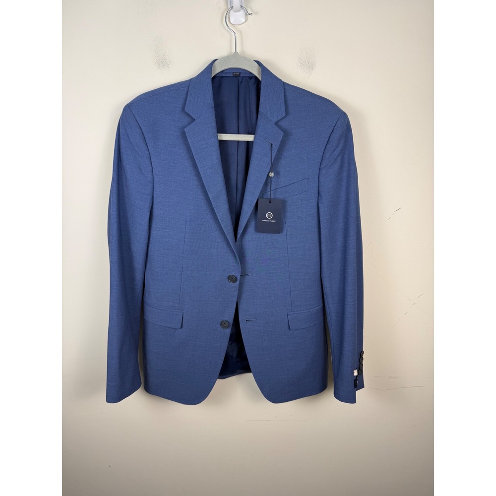 NEW Jos. A. Bank Mens Skinny Fit Stretch Suit Blue 38R 2-Button Sport Coat